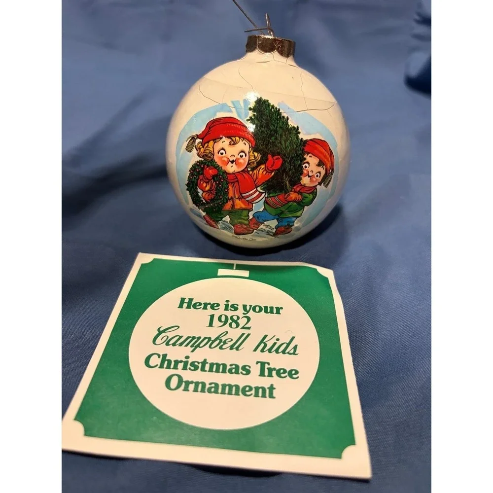 Vintage 1982 Campbells Soup Kids Christmas Ornament‎